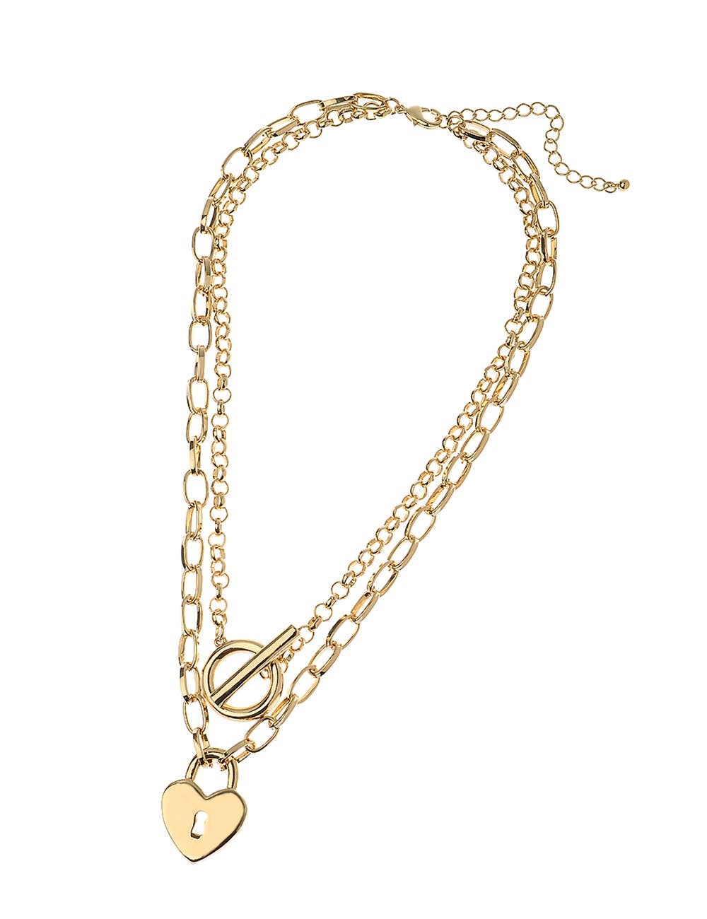 Oceanic Jewellers - Majique London – Colar pingente/pendente por atacado – Colar de Ligação de Fusão Dupla com Pendente de Coração com Fecho3