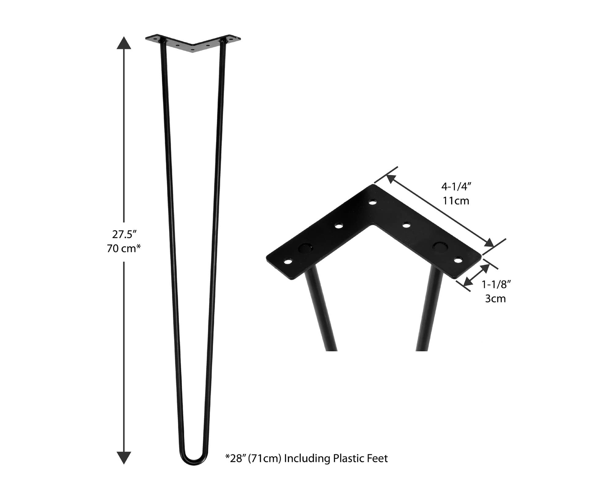 Sanwacraft – Großhandel Bastelset – Schwere Stahl-Haarpin-Beine – stabile Metalltischbeine1