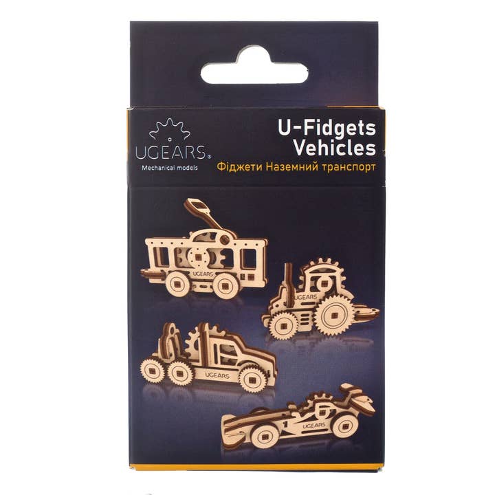 Ukidz LLC - Wholesale DIY Craft Kit - Kids - UGears U-Fidget Vehicles -Wooden 3D Puzzles - DIY2