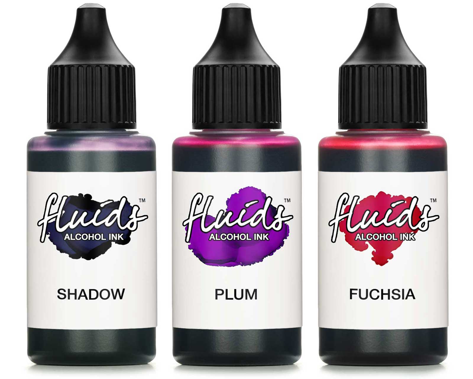 Octopus Concept GmbH - Wholesale Craft Supplies - 3x 30ml Alcohol Ink Set Shadow, Plum, Fuchsia0