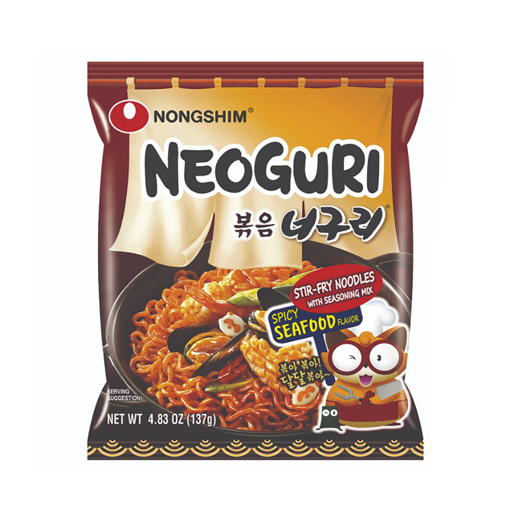 K Moitves Foods - Vente Ramen - Nongshim Nouilles sautées Neoguri - 137 g (4x8, 32 paquets)1