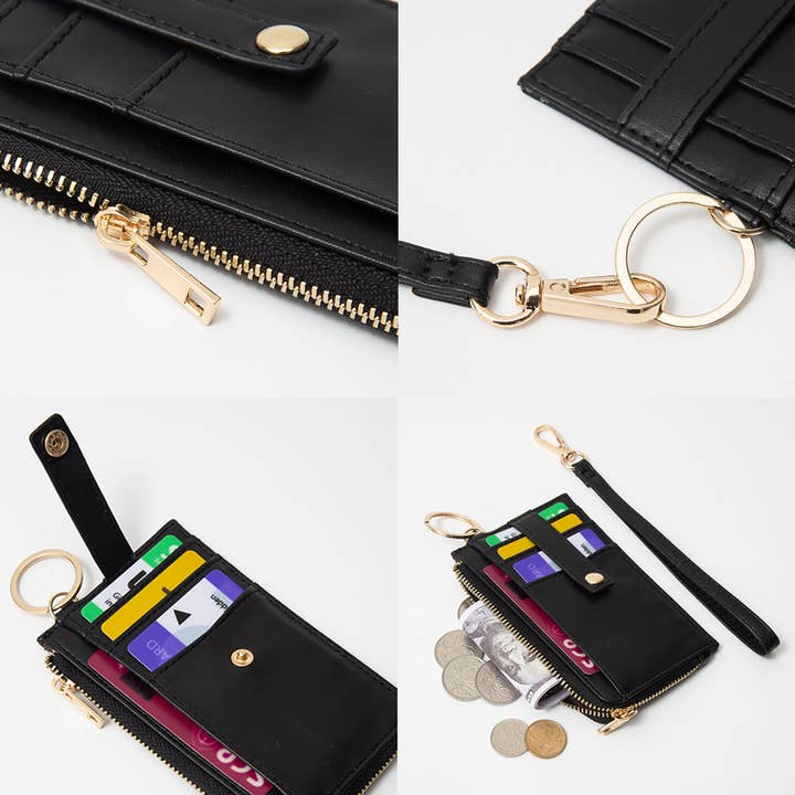 Sensibling Corp. - Wholesale Wristlet - Faux Leather Basket Weave Flat Card Holder Wallet Wristlet45