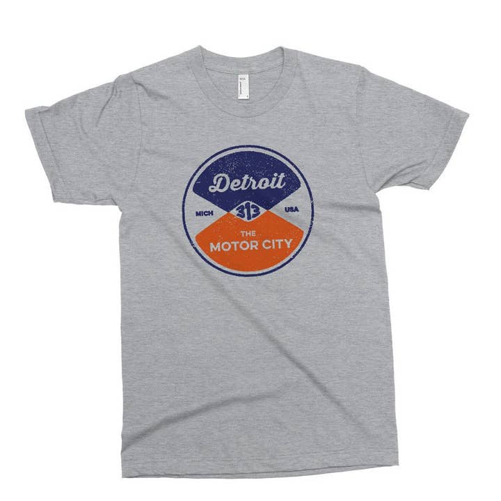 Youth T-Shirt - Detroit Reel - Sport Grey for wholesale by Detroit Shirt Co.