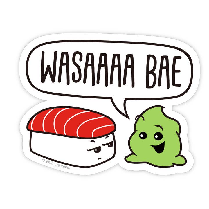 WasaBae Sushi Vinyl-Aufkleber für den Großhandel von Emii Creations