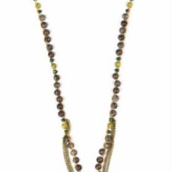 Sigalie Jewelry – wholesale Hänge-/berlockhalsband – Brun snö jaspis kedja lager brons