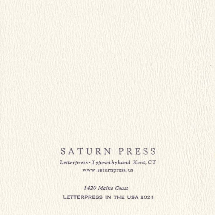 Saturn Press - Wholesale Everyday Greeting Card - Maine Coast3