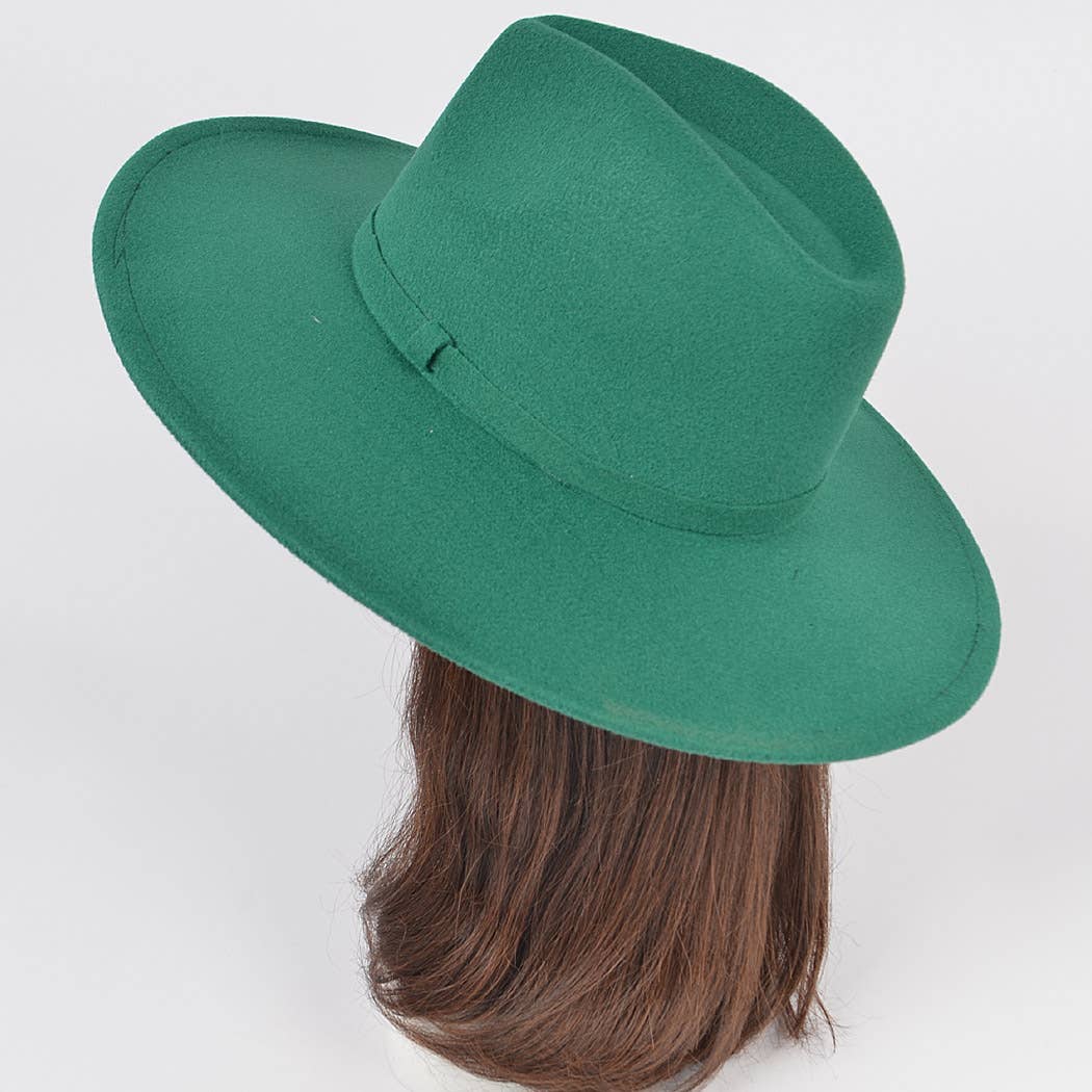 3AM BY H&D ACCESSORIES - Wholesale Fedora - Women's -  Faux Wool Leo Band Fedora Hat6