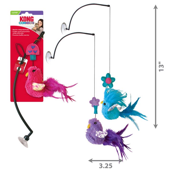 Pet Palette Distribution - Wholesale Pet Toy - Cat - KONG® Connects Window Teaser Assorted Cat Toy2