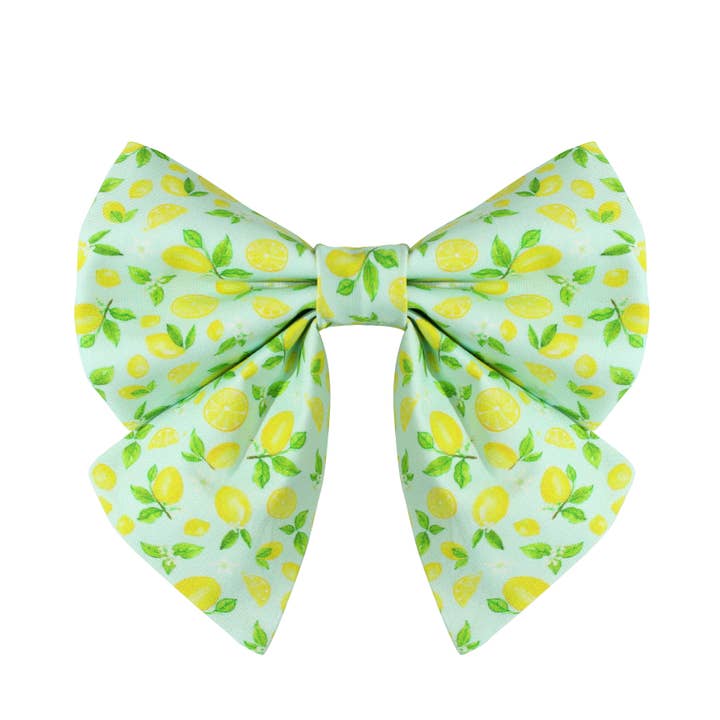 Lemon Dog Lady Bow for wholesale by Pretty posh pups