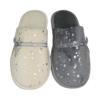 STJÄRNOR BAND INOMHUS TOFFLOR - 2 FÄRGER - ST.36/41 - MBS01675 för wholesale av MB SMERWICK SA