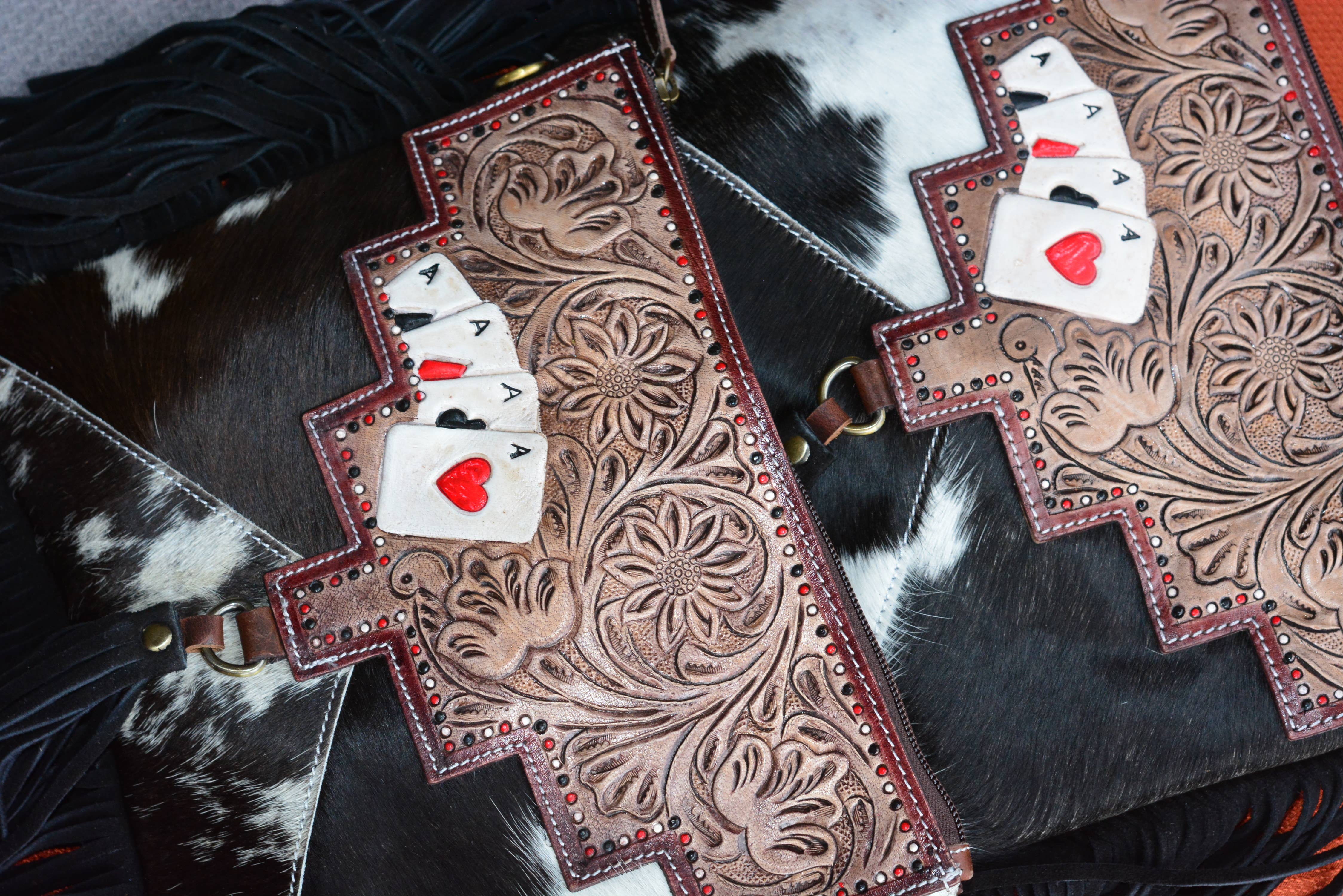 FRINGE & LUXE - Wholesale Crossbody Bag - Women's - Ace's cowhide tooled crossbody bag1