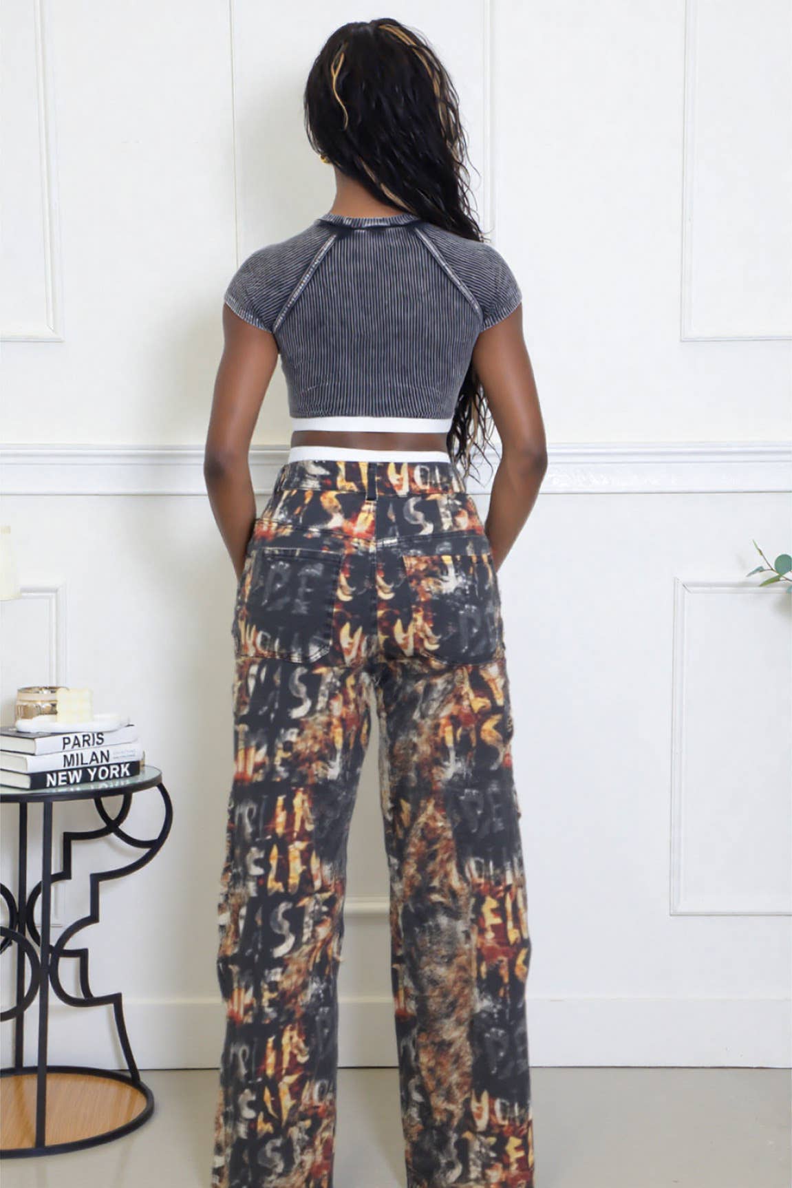 5besties inc - Wholesale Jeans - Women's - TIE DYE PRINT UTILITY CARGO JEANS3