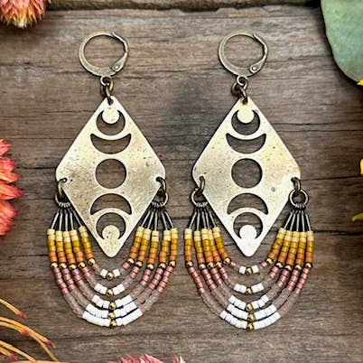 Autumn Moon Dusk Earrings for wholesale by Dancing Willow
