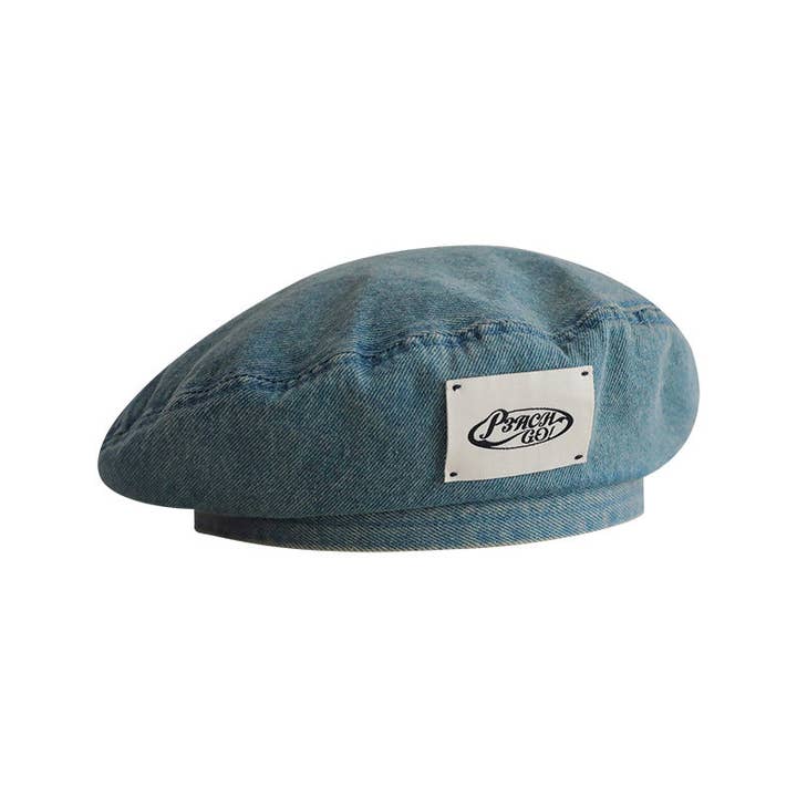 Dipped Shop - Wholesale Newsboy/Schoolboy Hat - Women's - Trendy Denim Solid Color Beret Hat DP25E9761
