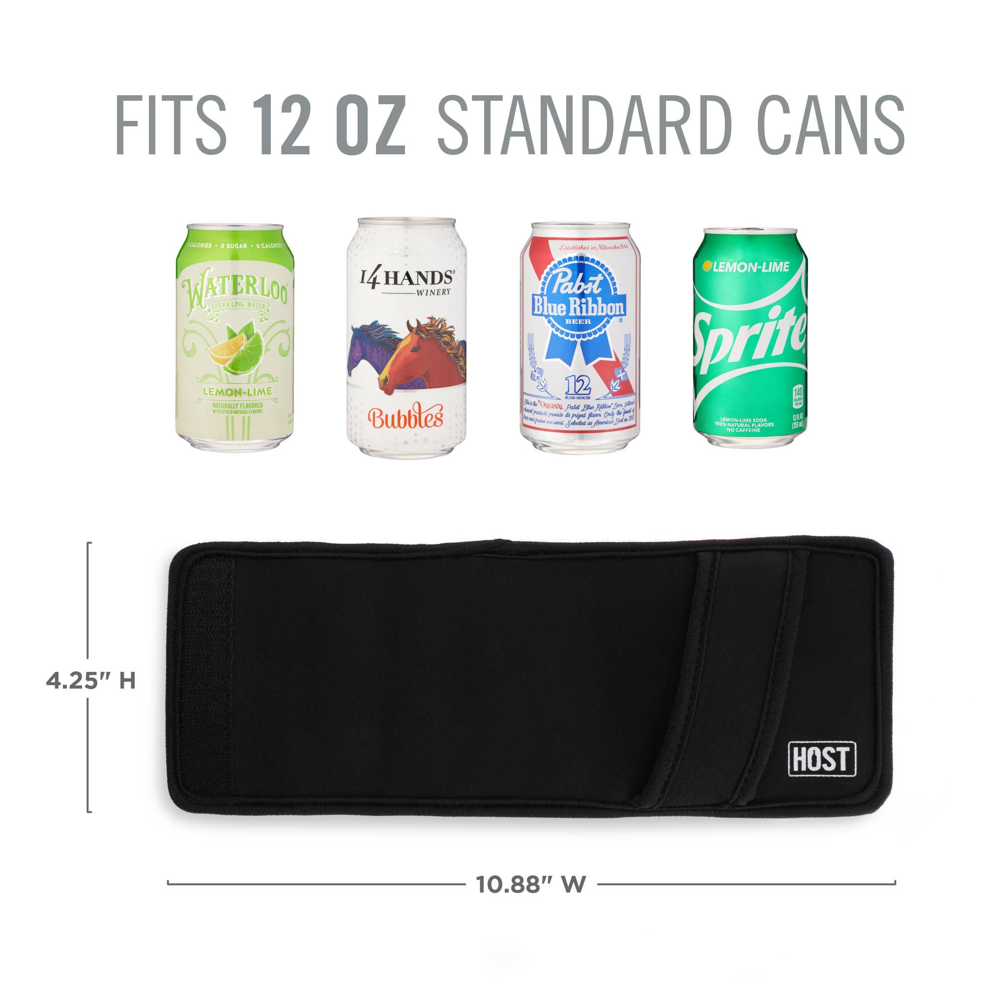 HOST - Wholesale Drink Huggers & Koozies - Insta Chill Sleeve with Cooling Gel Standard Cans in Black6
