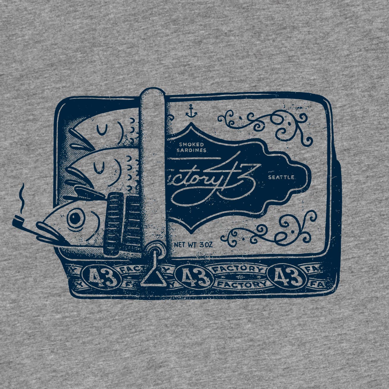 Factory 43 - Wholesale T-shirt met print - Uniseks - Sardines2