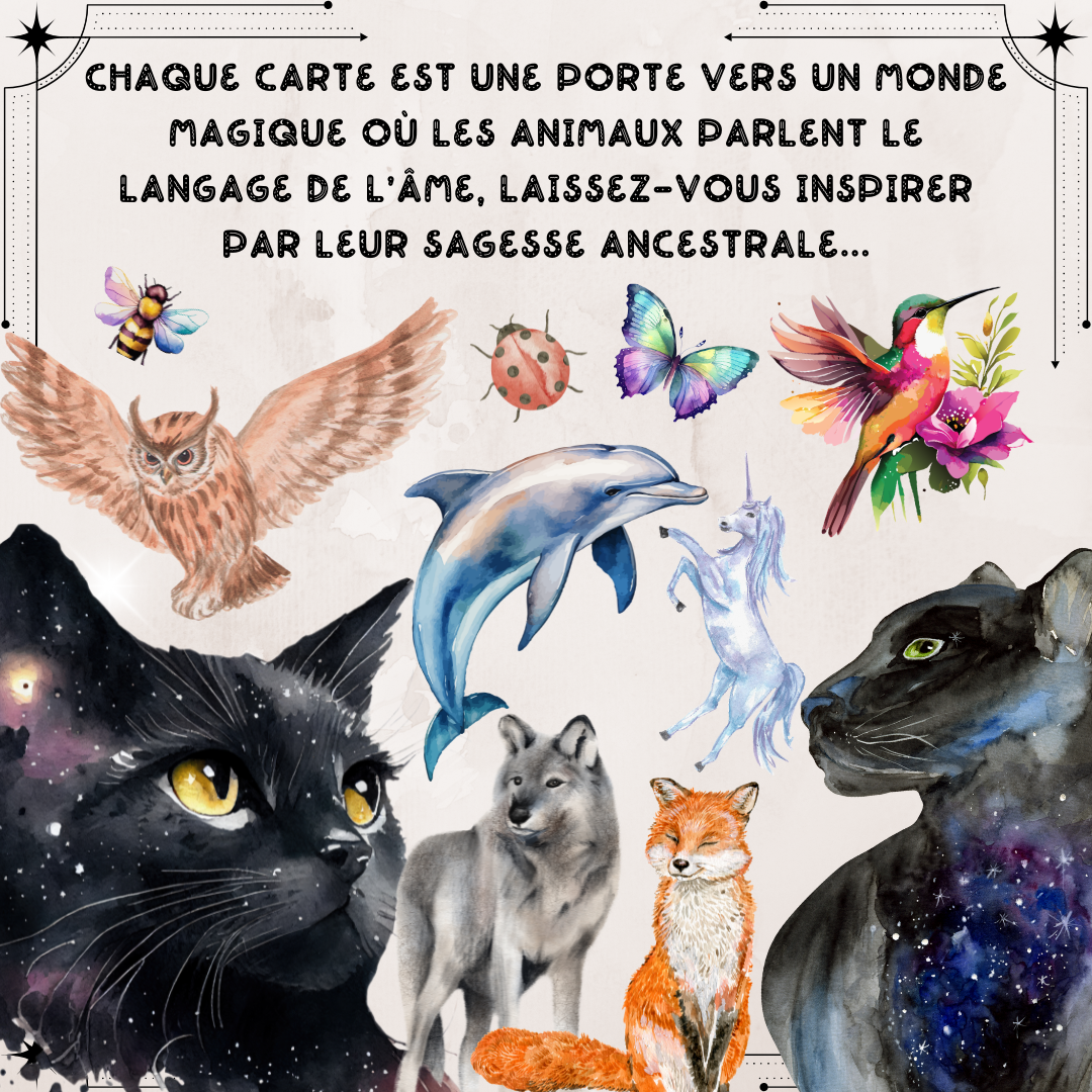 Les Moonettes - Venta al por mayor Cartas del tarot - Cartas de Afirmaciones Positivas Animales de Luz (32 cartas)3