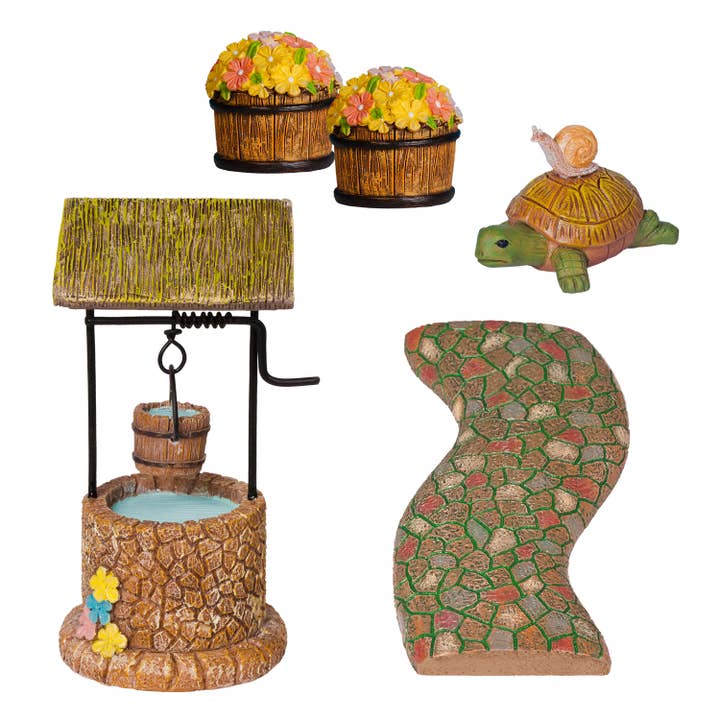 Arcadia Garden Products - Wholesale Outdoor Ornament/Decor - Fairy Garden Kit - Pebble Lane