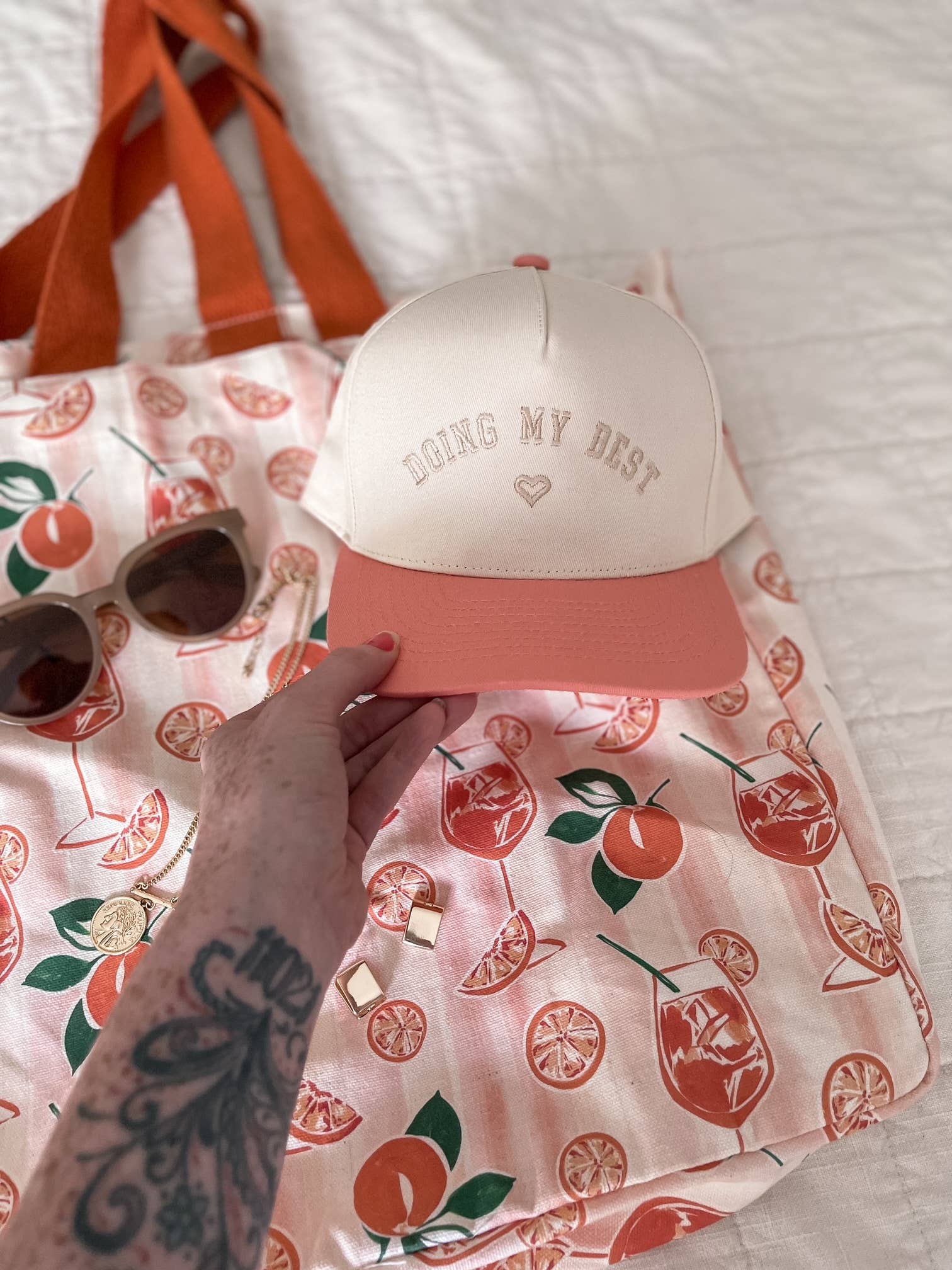 Ginger And Thread – wholesale Truckerkeps – Dam – Gör mitt bästa hjärtembroderade hatt för mamma, mammas keps5