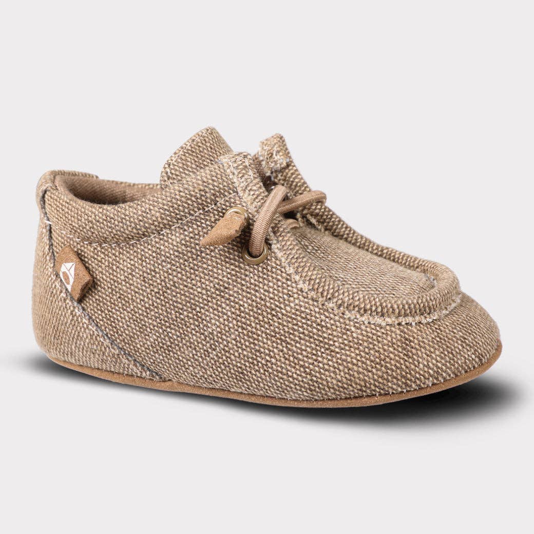 Khaki Parker Boys Slip-On Crib Shoe for wholesale on Faire1
