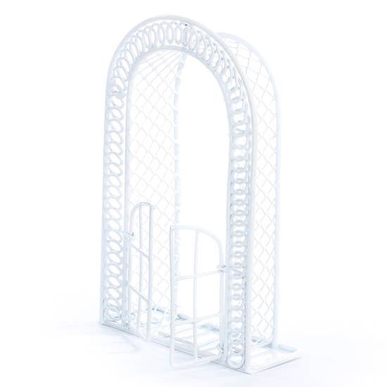 Factory Direct Craft - Wholesale Decorative Tabletop Object - Painted Metal Miniature Gated Arch Garden Entry 2