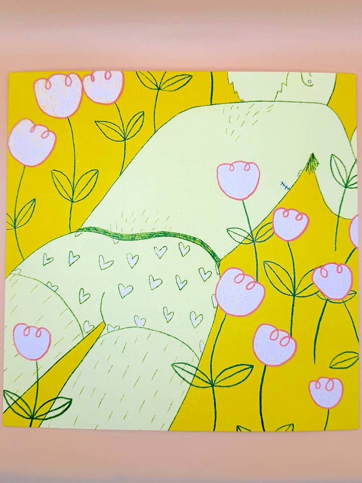 Trans-Masc in Tulips 8x10" Print for wholesale by SoftBoysClub