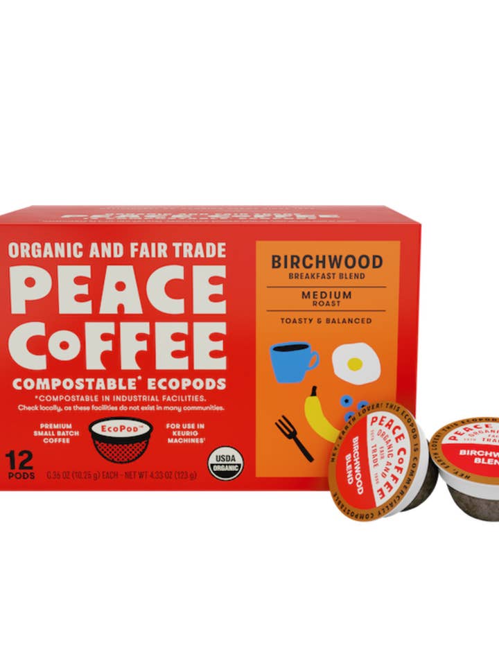 Birchwood | Medium | Compostable Pods | Peace Coffee for wholesale by Peace Coffee