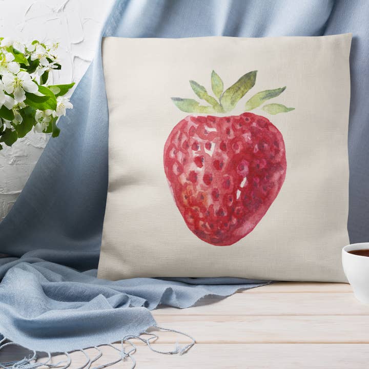 Go Charlotte - Wholesale Throw Pillow Cover - Strawberry Pillow Cover2