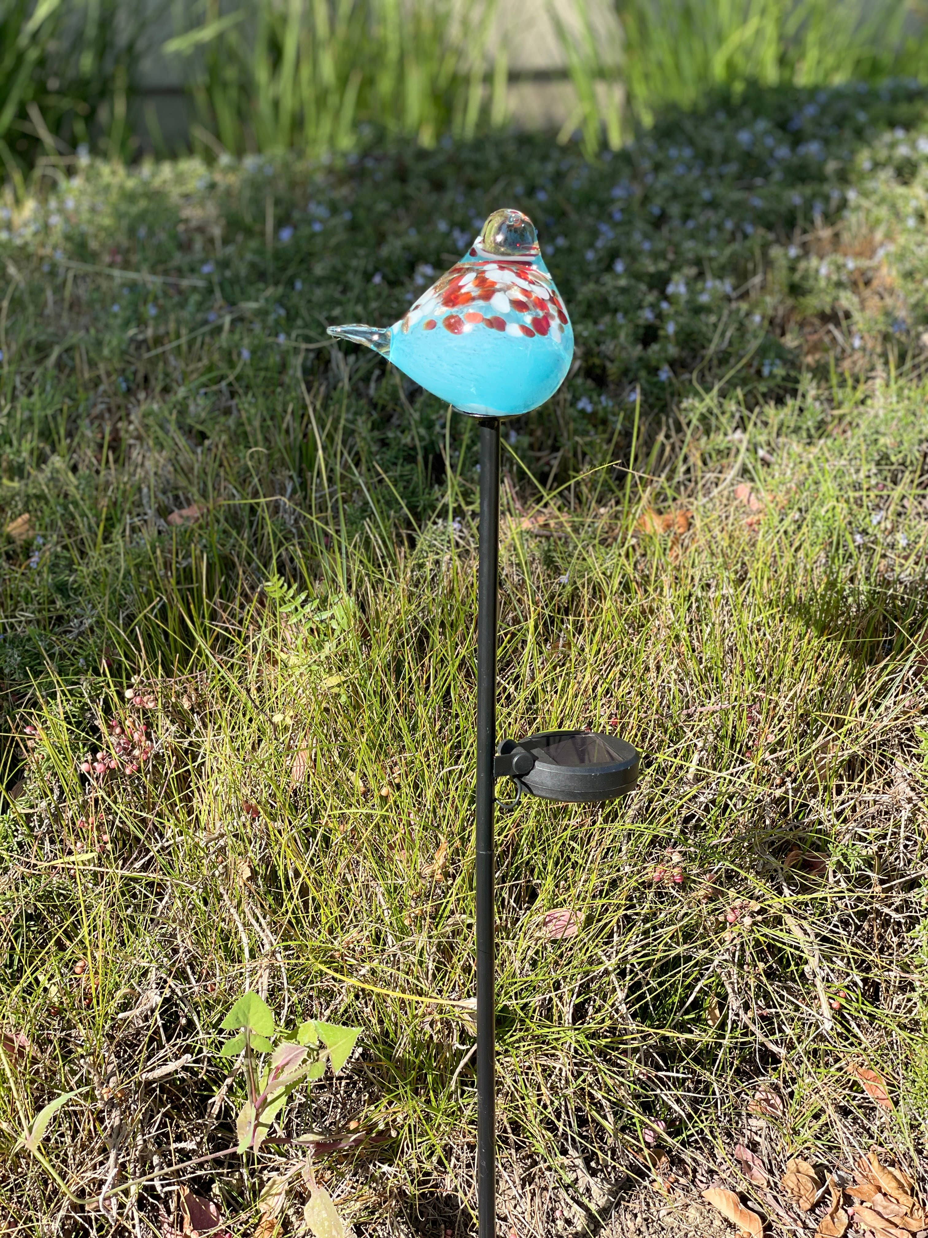 ApricotMint – Großhandel Pfosten/Pfähle – Art Glass Solar Vogel Pfahl sortiert Set4