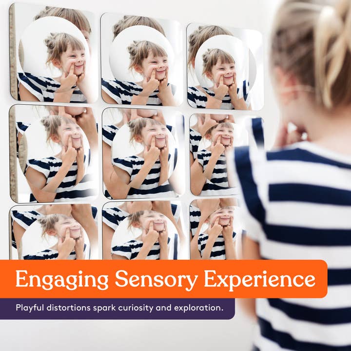Special Supplies - Wholesale Wall Mirror - Special Supplies Sensory Bubble Wall Mirror - Interactive Acrylic Mirrors for Wall Decoration and Sensory Toys for Kids Classroom or Home -Sensory Room Decor -Visual, Tactile Stimulation6