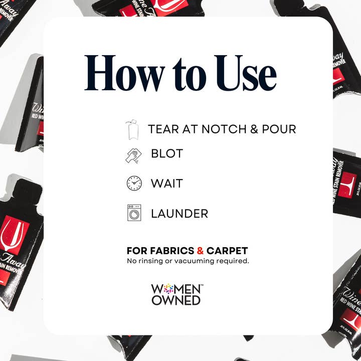 Wine Away - Vente Détachant - Wine Away® Détachant Nomade – Sachets à Usage Unique10