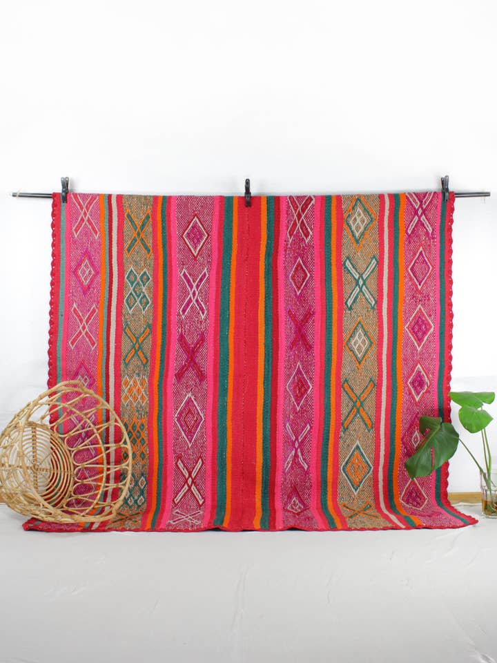 Vintage Frazada Teppich 171x167 handgewebt aus Peru für den Großhandel von Marie Dittmer (Glueck & Fund)