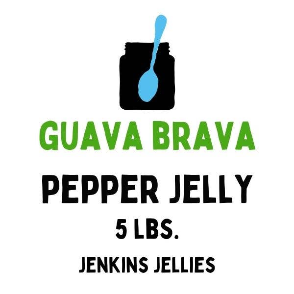 JENKINS JELLIES - Wholesale Jam/Jelly - 5 Lbs Guava Brava Pepper Jelly (Food Service, no Retail)1