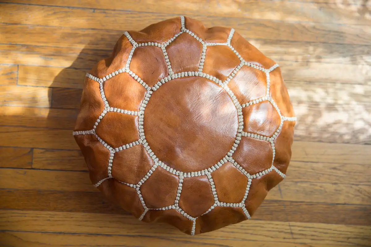 High crafty - Wholesale Pouf - Handmade Moroccan Leather Zafu Meditation Pouf1