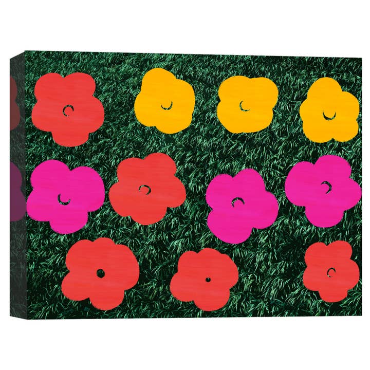 Polka Flower 20'' x 22'' Canvas Wall Art for wholesale by PTM Images
