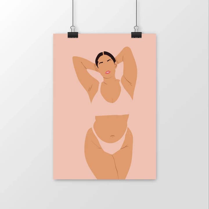 Helena — Poster, A4 und A3, Wanddruck, Illustration für den Großhandel von Gioma Atelier