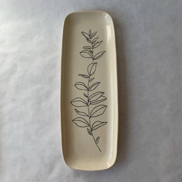 CSF Ceramics – Großhandel Servierplatten – Lange Platte: Bay Laurel