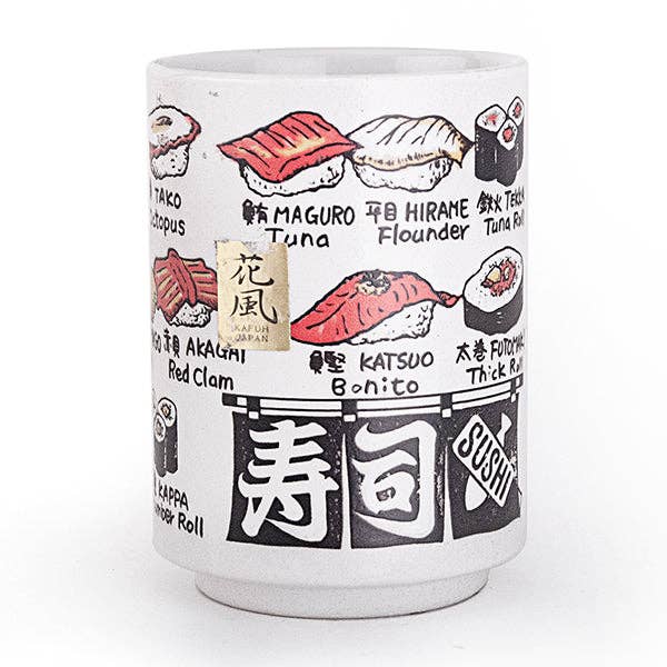 Japanese Sushi Yunomi Style Tea Cup Reactive Glaze 10 fl oz for wholesale by Urban Tokyo
