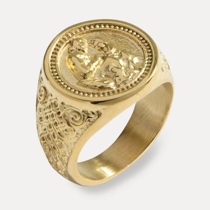 Anillo de San Cristóbal - Oro para venta al por mayor de Twistedpendant