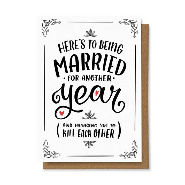 Here Is To Being Married For Another An - Carte d'anniversaire pour la vente par Chaukiss