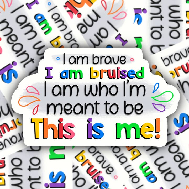 Autocollant simple imperméable This Is Me Rainbow pour la vente par Stand Tall and Create