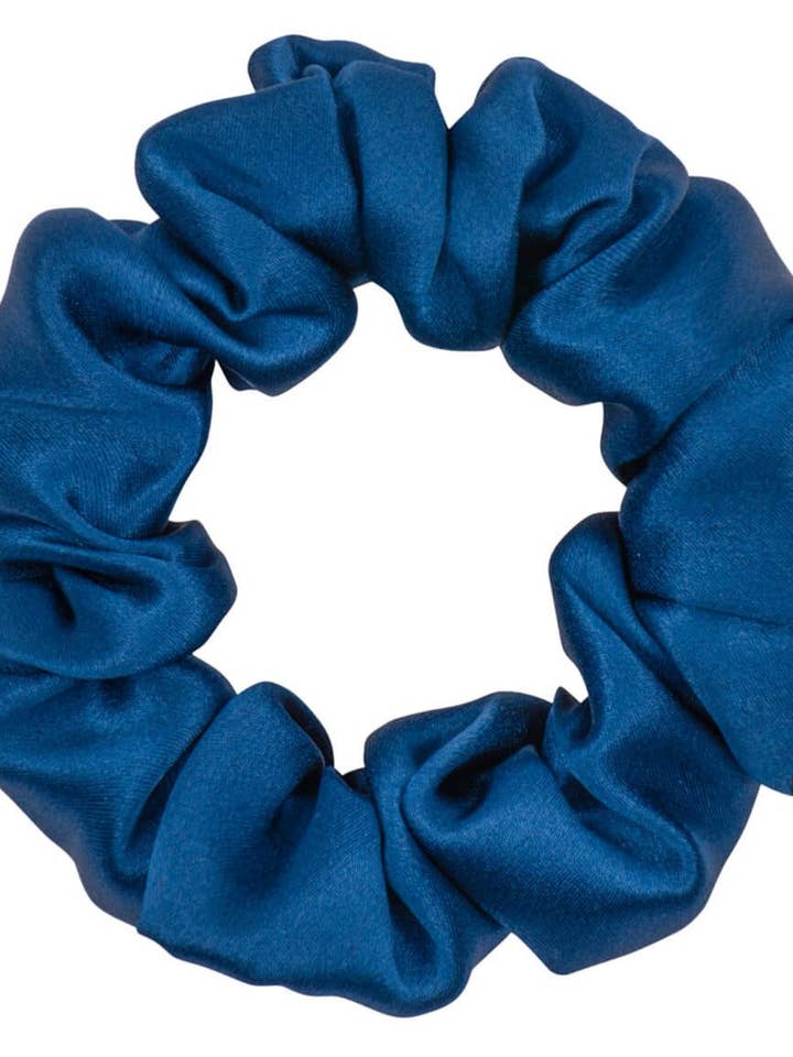 Marineblå Silke Scrunchie - Almindelig for engroshandel hos PONY-O UK