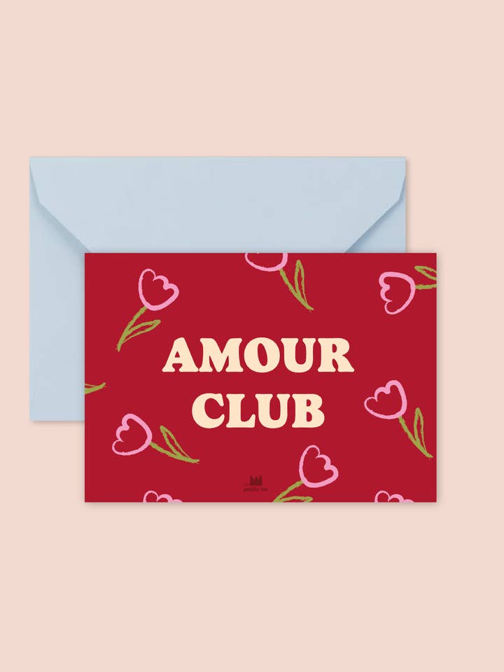 Carte "amour" - Amour Club (avec enveloppe) pour la vente par Ma Petite Vie
