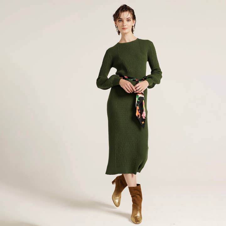 Love, Bonfire the Label - Wholesale Dress - Women's - Green Hills Long Sleeve Knit Dress1