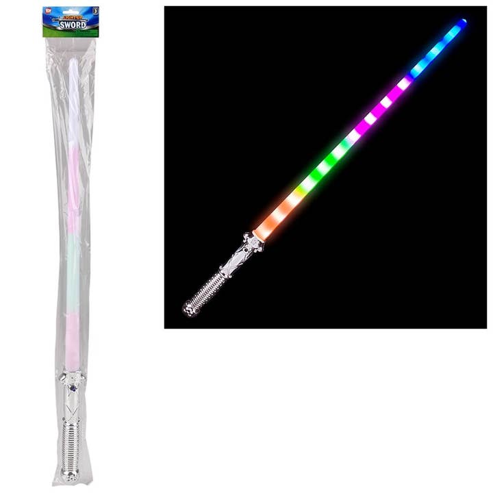 29" LIGHT-UP RAINBOW SWORD LLB Light-up Toys for wholesale by La Luna Bella - Toys
