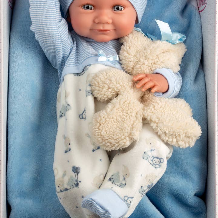 Llorens - Wholesale Doll - Kids - 15.7" Anatomically-Correct Alejandro w/ Cushion & Teddy Bear4