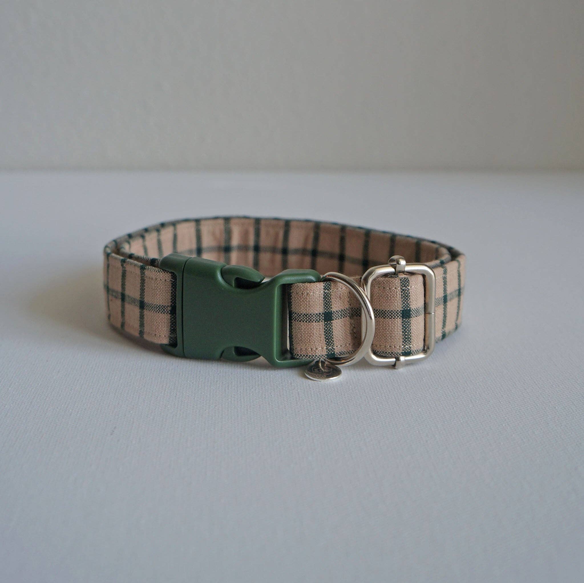 kiwi & WILLOW - Wholesale Pet Collar - Dog - Beige Plaid Dog Collar3