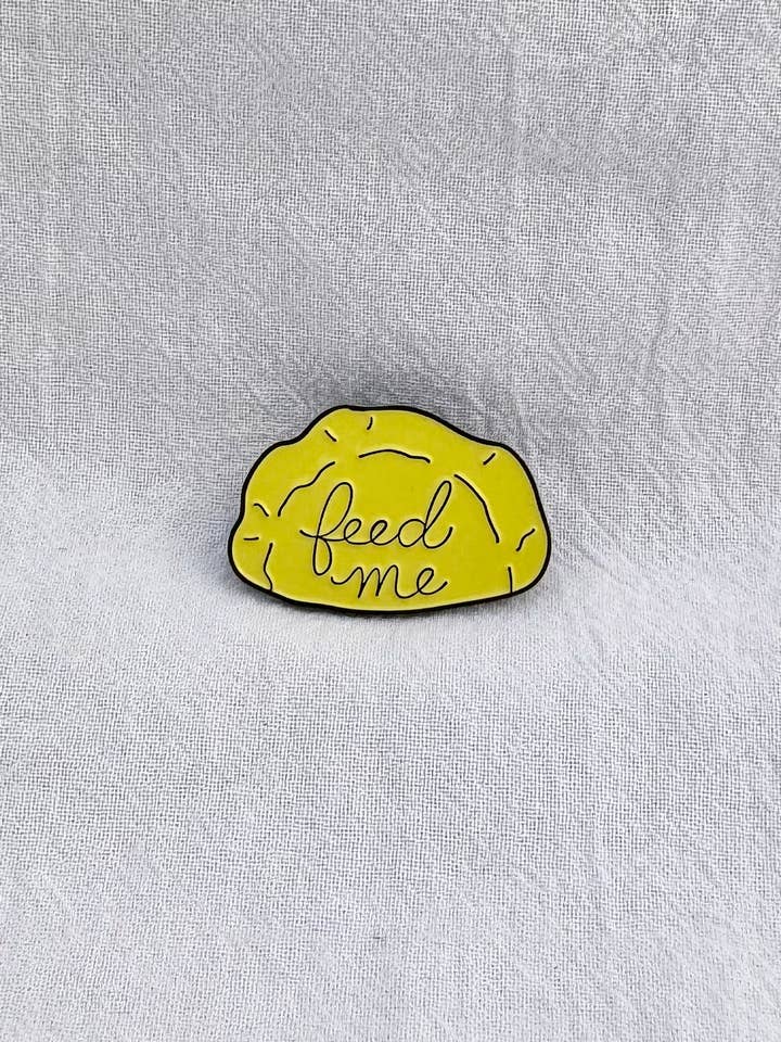 Pin con pronombre Pierogi Feed me, esmalte suave para venta al por mayor de Anna Parade