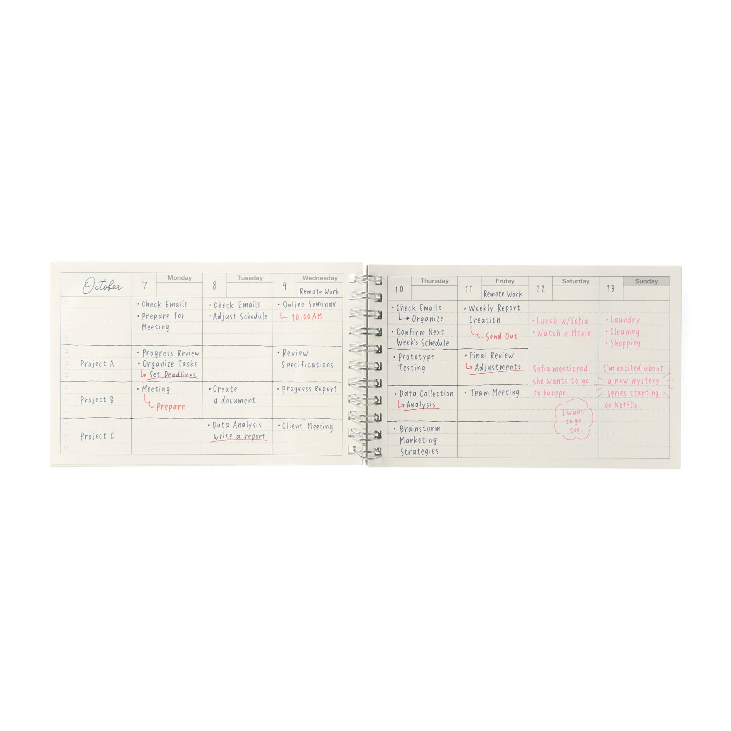 MARK'S Inc. - Vente Agendas - Horaire hebdomadaire sans jour8