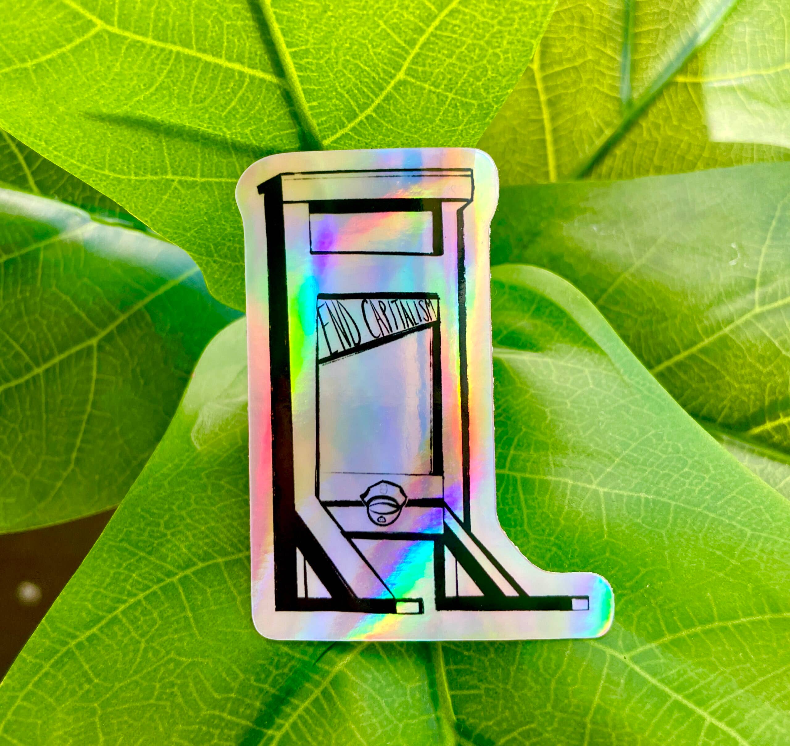 Menmin Made - Wholesale Sticker - End Capitalism Guillotine Sticker1